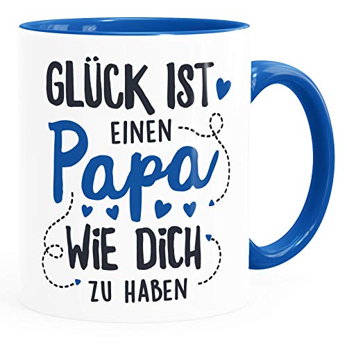 SpecialMe® Kaffee-Tasse Geschenk Glück ist einen Papa/eine Mama wie dich zu haben Vatertag Muttertag Papa inner-royal Keramik-Tasse von SpecialMe