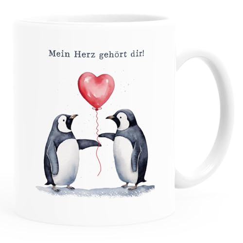 SpecialMe® Kaffee-Tasse Spruch Geschenk Liebe Mein Herz gehört Dir Luftballon Geschenkidee Mann Frau Valentinstag weiß standard von SpecialMe