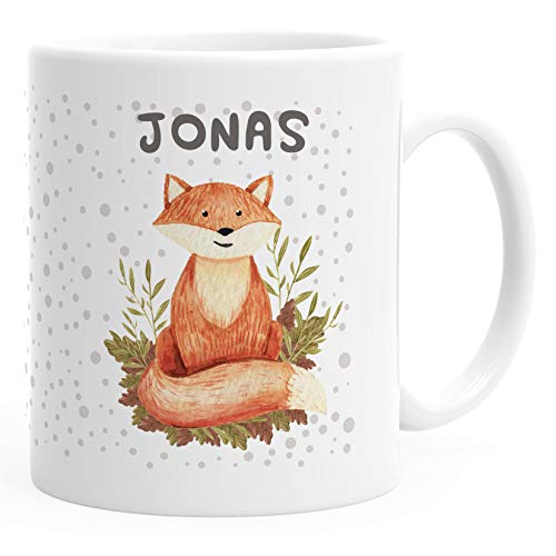 SpecialMe® Namenstasse personalisierte Kaffee-Tasse mit Namen Fuchs persönliche Geschenke weiß Keramik-Tasse von SpecialMe