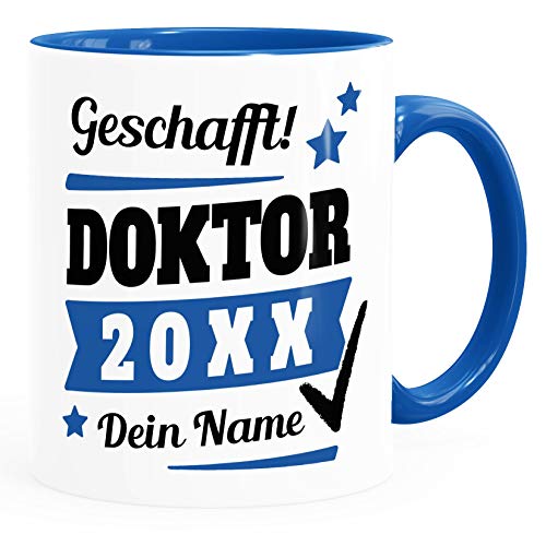 SpecialMe® Tasse Doktor-Titel Geschenk Doktorand Abschluss Studium Doktorarbeit mit Name personalisiert Doktor inner-royal Keramik-Tasse von SpecialMe