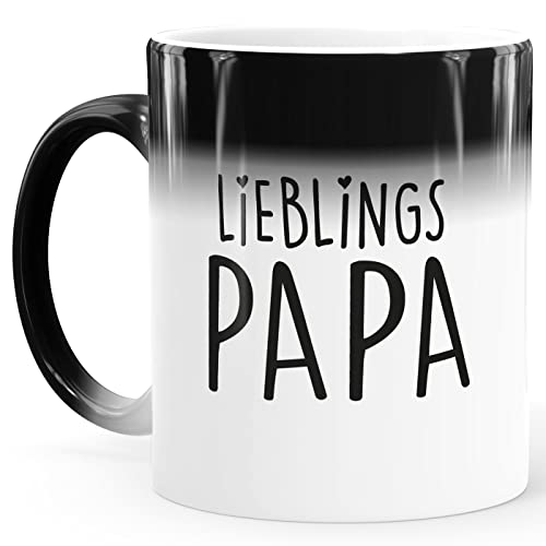 SpecialMe® Tasse Farbwechseleffekt Aufdruck Schriftzug Lieblingspapa Herz Geschenk für Papa Vatertag Geburtstag Magic Magic-Tasse von SpecialMe