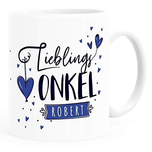 SpecialMe® Tasse Lieblings-Onkel personalisierbar mit Namen persönliche Geschenke kleines Dankeschön weiß Keramik-Tasse von SpecialMe