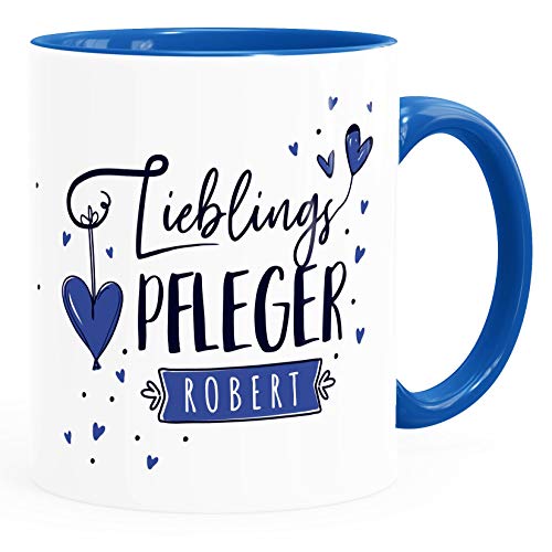 SpecialMe® Tasse Lieblings-Pfleger personalisierbar mit Namen persönliche Geschenke kleines Dankeschön inner-royal Keramik-Tasse von SpecialMe