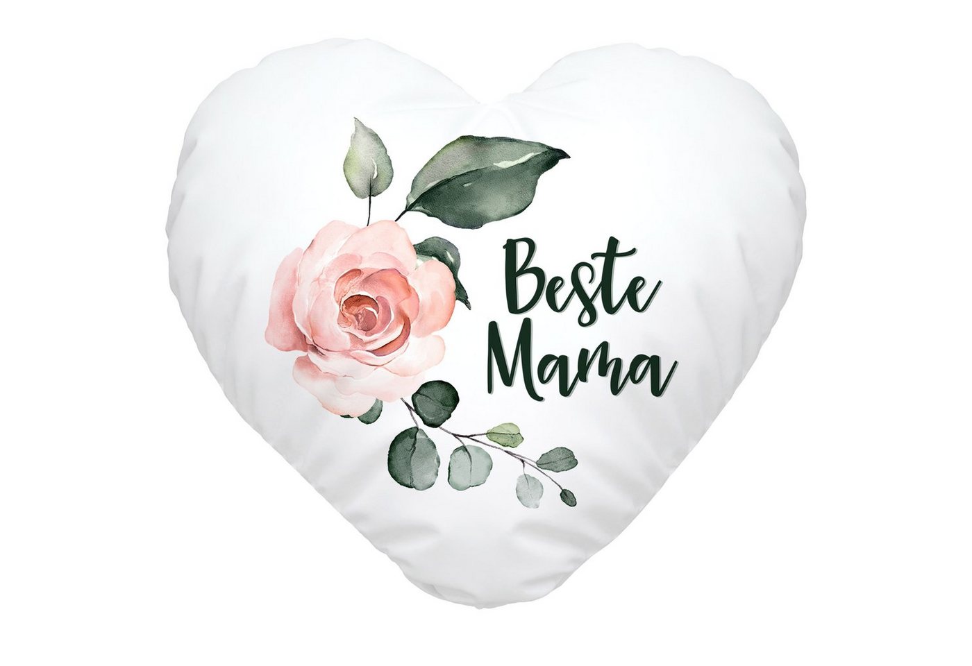 SpecialMe Dekokissen Herzkissen Beste Mama Rose Blumen Watercolor-Stil Geschenk für Mama Muttertagsgeschenk SpecialMe® von SpecialMe