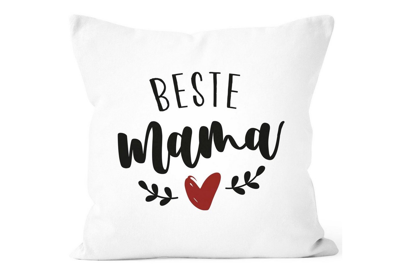 SpecialMe Dekokissen Kissen-Bezug Beste Mama Herz Geschenk für Mama Dankeschön Muttertag Geburtstag Weihnachten SpecialMe® von SpecialMe