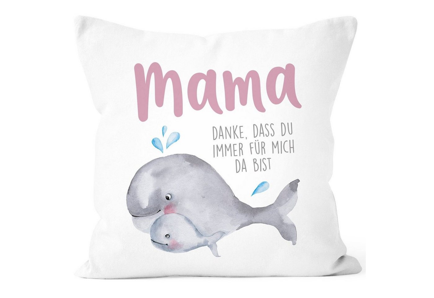 SpecialMe Dekokissen Kissen-Bezug Danke dass du immer für mich da bist Geschenk für Mama Papa Muttertag Vatertag SpecialMe® von SpecialMe