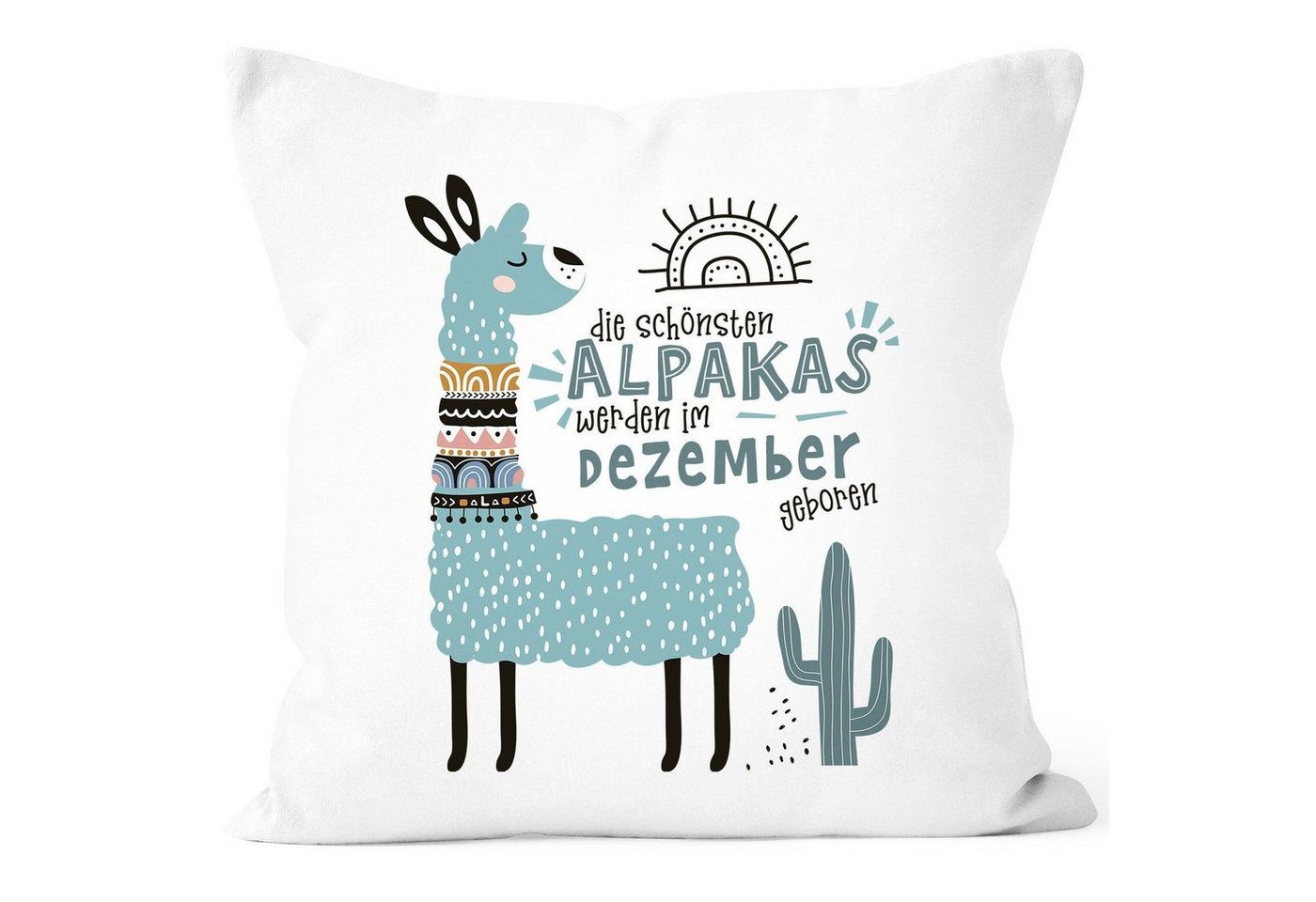 SpecialMe Dekokissen Kissen-Bezug Die Schönsten Alpakas werden im Januar-Dezember geboren anpassbares Motiv Geburtsmonat individuelle Geburtags-Geschenke Dekokissen SpecialMe® von SpecialMe