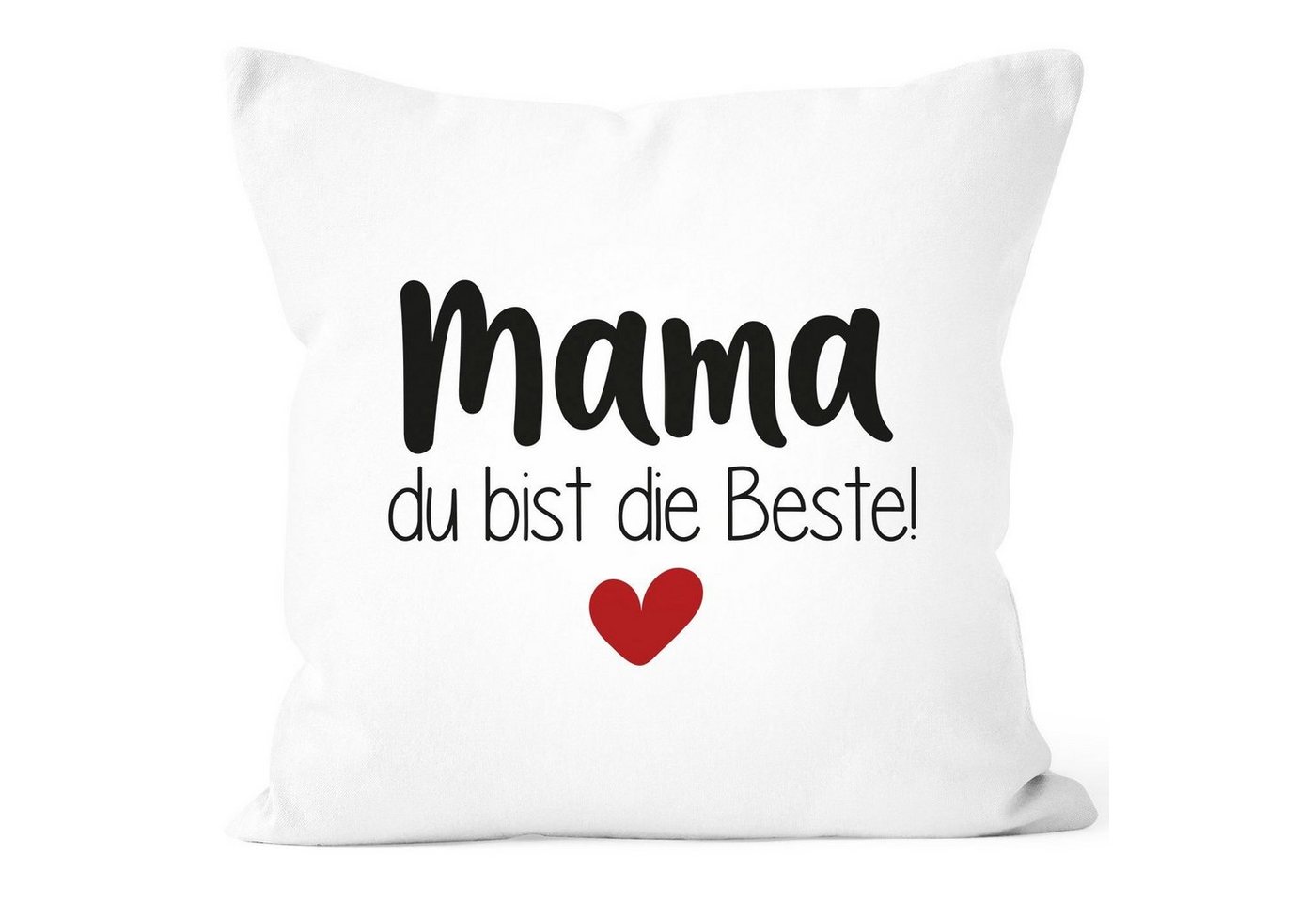 SpecialMe Dekokissen Kissen-Bezug Mama du bist die Beste Danke sagen Geschenk für Mama Muttertag Weihnachten SpecialMe® von SpecialMe