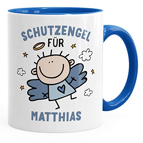 personalisierte Kaffeetasse Schutzengel mit Name Namenstasse personalisierte Geschenke Glücksbringer SpecialMe® inner-royal Keramik-Tasse von SpecialMe