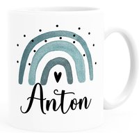 Kindertasse Kunststoff Regenbogen Rainbow Boho Kinder Motiv Personalisierbar Personalisierte Namenstasse Für Jungen Mädchen von SpecialMeStore