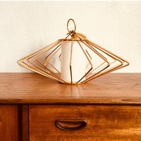Goldene Deckenlampe Aus Der Mitte Des Jahrhunderts. Wunderschöne Moderne Goldene Deckenlampe. Pendelleuchte Den 50Er Jahren. Moderne Gold von SpecialVintageLamps