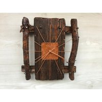 Wanduhr Unikat, Vintage Wanduhr, Moderne Outdoor Uhr, Holz Handgemachte Kunst Dekor von SpecialWallClockGift