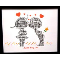 Neue Personalisierte Aahh Junge Liebe Wort Kunst Print Nur Passt 8 "x 10" Rahmen. Valentinstag, Teenager Oder Freundschaft Geschenk, Einzigartiges von SpecialnPersonal