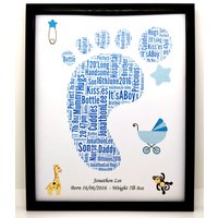 "Neue Personalisierte Geburt Von Baby-Jungen, Mädchen, Zwillingen Oder Drillingen Design | A Word Art Print Nur Passt 8 "x 10" Rahmen. Einzigartiges von SpecialnPersonal