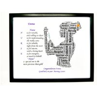 Neue Personalisierte Glückwünsche "Krankenschwester' Karriere, Danke, Ruhestand Wort Kunst Geschenk Design | A in Einem 8 "x 10" Rahmen von SpecialnPersonal