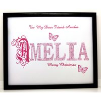 Personalisierter Vorname Wort Kunstdruck, Einzigartiges Andenken | 8x10 Rahmen Personalisierter Vorname Wort Kunstdruck, Einzigartiges Andenken | 8x10 Rahmen von SpecialnPersonal