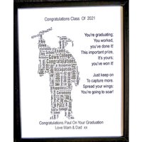 "Neuer Personalisierter Männlicher Oder Weiblicher "Abschluss" Wortkunst-Geschenkentwurf | A." Nur Print Passt Auf Einen 8 "x 10" Rahmen. Schönes von SpecialnPersonal