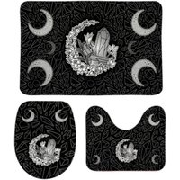 Gothic Home Decor - Witchy Dekor Halbmond Badezimmer Kristalle Pagan Spirituell Wiccan Badematte Set von Specimenz