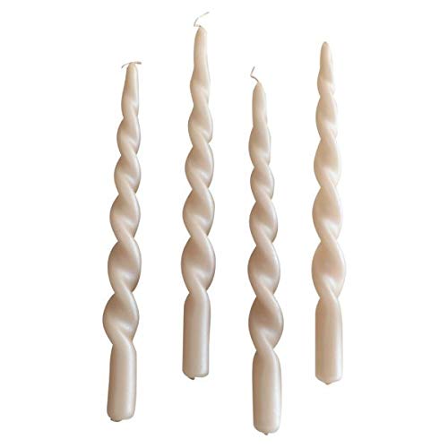 Specktrum - Kerze, Stabkerze - Pearl - Mittig Gedreht - Unparfümiert - 4er Set von Specktrum
