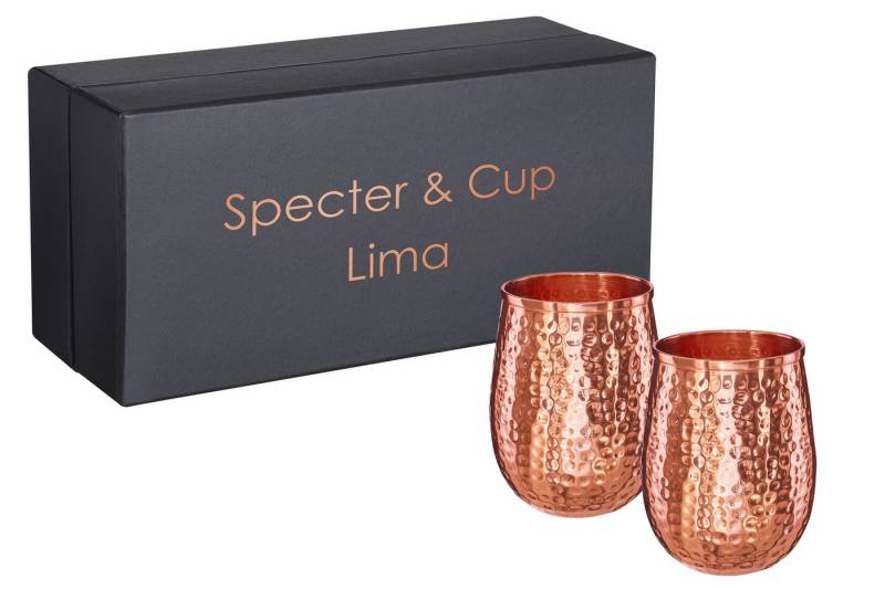 Specter & Cup Cocktail-Set Lima - Kupferbecher-Set 2er-Set, (2-tlg., Cocktail-Kupferbecher 470 ml) von Specter & Cup