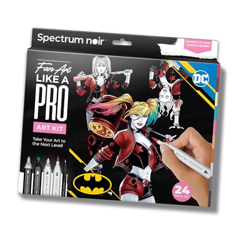 Spectrum Noir Pro Fan Art Set – 24-teilig – Harley Quinn von Spectrum Noir