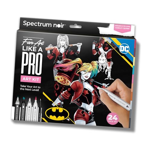 Spectrum Noir Pro Fan Art Set - 24-teilig - Harley Quinn von Spectrum Noir