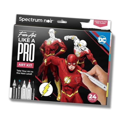 Spectrum Noir Pro Fan Art Set – 24-teilig – The Flash von Spectrum Noir