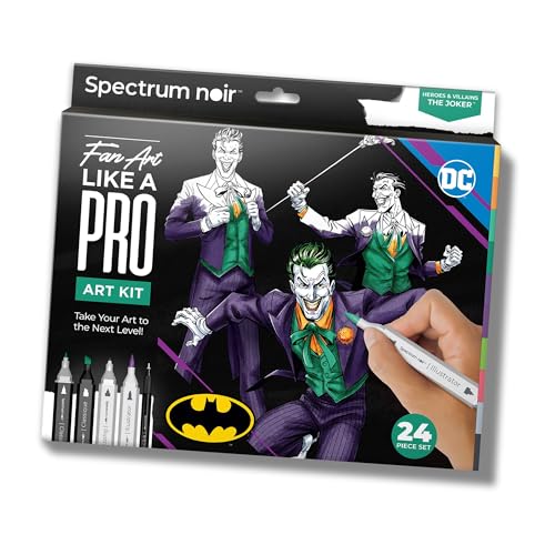 Spectrum Noir Pro Fan Art Set – 24-teilig – The Joker von Spectrum Noir