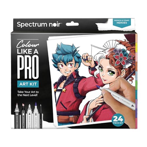Spectrum Noir SN-PCOL24-MACO Pro Colour Art Kit 24-teilig Helden, Manga & Comic Heroes von Spectrum Noir