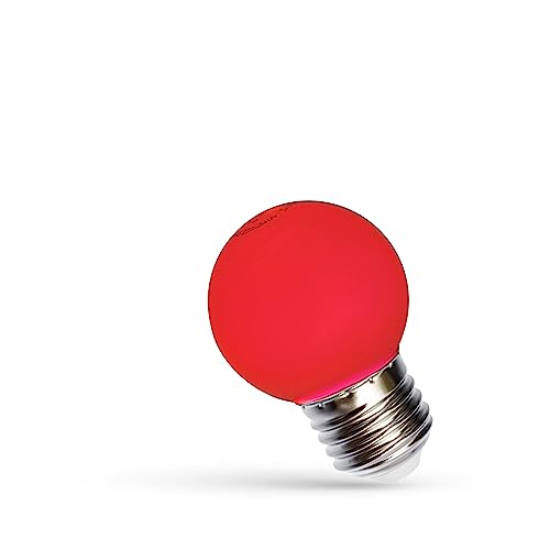 Bunte LED Lampe Tropfenlampe E27 Rot Lichterketten-Lampe 1W 230V Gartenlampe von SPECTRUM LED