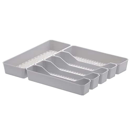 Spectrum Abwechslungsreicher Hexa-Schubladenorganizer Tablett, modernes Küchenbesteck, Besteckhalter, Besteckhalter, 6 Trennwände, Schrankaufbewahrung, 13 x 16, steingrau Spectrum Abwechslungsreicher Hexa-Schubladenorganizer Tablett, modernes Küchenbesteck, Besteckhalter, Besteckhalter, 6 Trennwände, Schrankaufbewahrung, 13 x 16, steingrau von Spectrum
