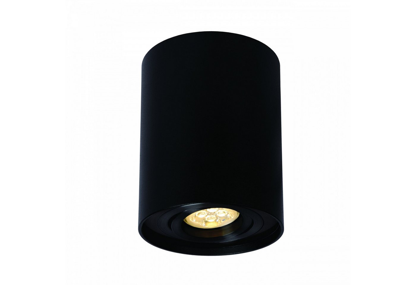 Spectrum Aufbauleuchte Chloe GU10 Aufbau. max. 10W schwenkbar schwarz IP20 Deckenleuchte rund, Kein Leuchtmittel enthalten, Schwenkbar von Spectrum