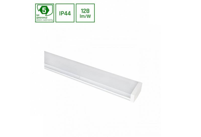 Spectrum Aufbauleuchte LED 120cm Deckenleuchte 40W 5100lm 100° IK10 230V IP44 Neutral 4000K, Leuchtmittel fest integriert, Neutralweiß, IK10 von Spectrum