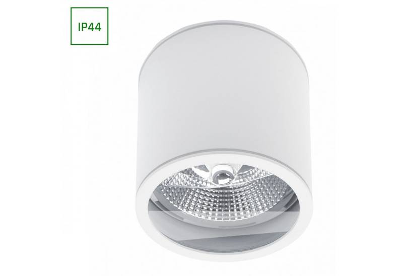 Spectrum Aufbauleuchte LED Aufbauleuchte Chloe AR111 weiß Badezimmerleuchte IP44 max.35W GU10, Nein von Spectrum