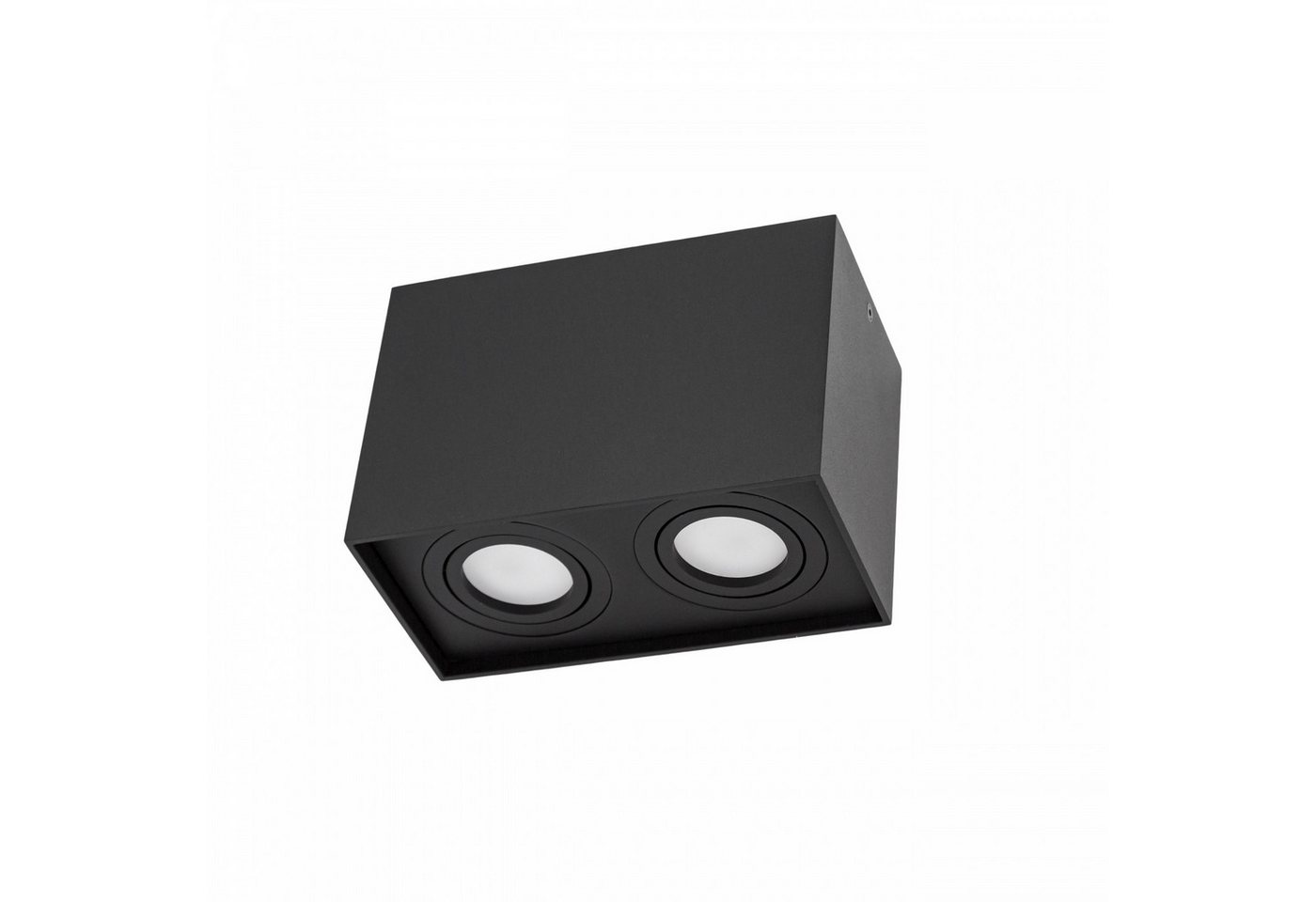 Spectrum Aufbauleuchte LED Chloe Duo GU10 schwenkbar schwarz Deckenleuchte IP20 max.35W eckig, Kein Leuchtmittel enthalten, Schwenkbar von Spectrum