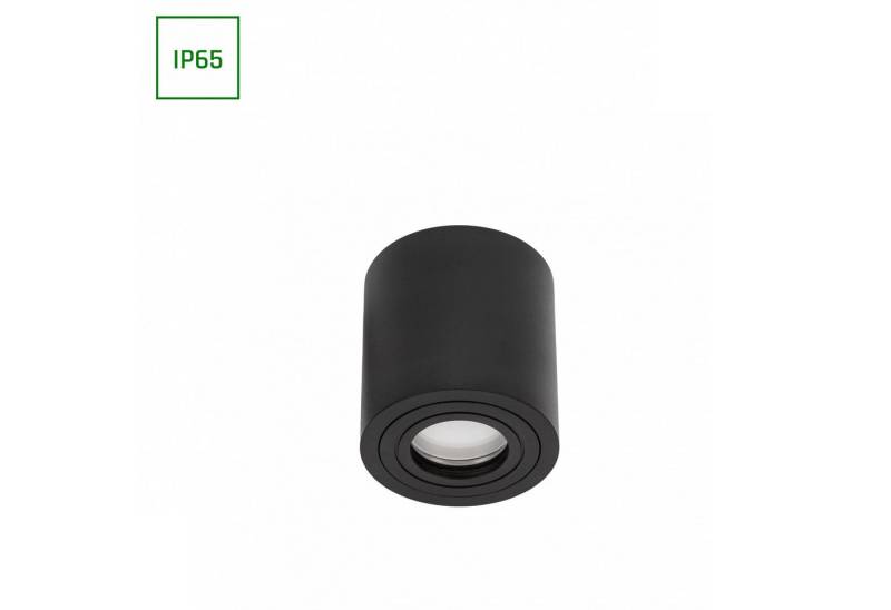 Spectrum Aufbauleuchte LED Chloe GU10 Außenleuchte schwarz Deckenleuchte IP65 matt max. 30W, Kein Leuchtmittel enthalten, Wetterfest von Spectrum