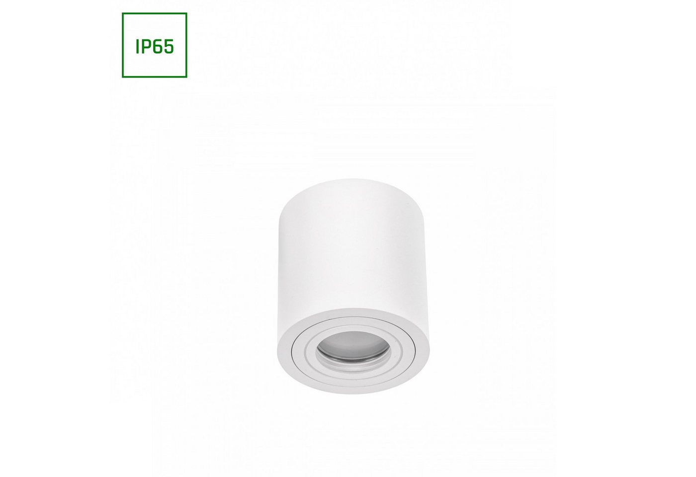 Spectrum Aufbauleuchte LED Chloe GU10 Außenleuchte weiß Deckenleuchte IP65 matt max. 30W rund, Kein Leuchtmittel enthalten, Außenleuchte von Spectrum