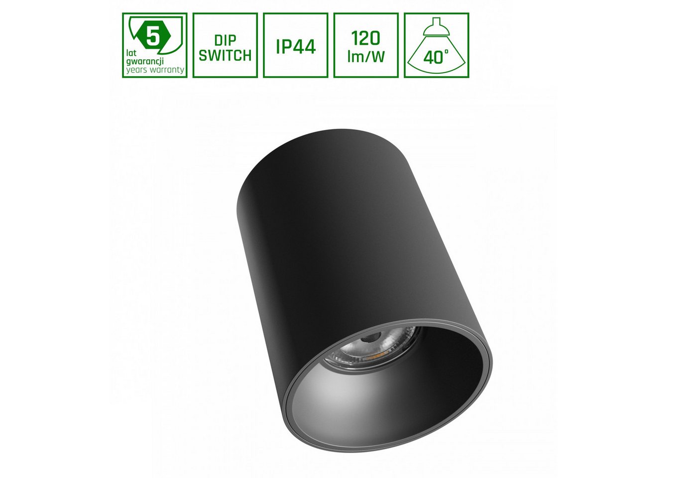 Spectrum Aufbauleuchte LED Deckenleuchte 14-27W 40° DIP SWITCH 3250lm UGR>19 Neutral 4000K, Leuchtmittel fest integriert, Neutralweiß, IP44, 40°, DIP SWITCH, UGR>19 Spectrum Aufbauleuchte LED Deckenleuchte 14-27W 40° DIP SWITCH 3250lm UGR>19 Neutral 4000K, Leuchtmittel fest integriert, Neutralweiß, IP44, 40°, DIP SWITCH, UGR>19 von Spectrum