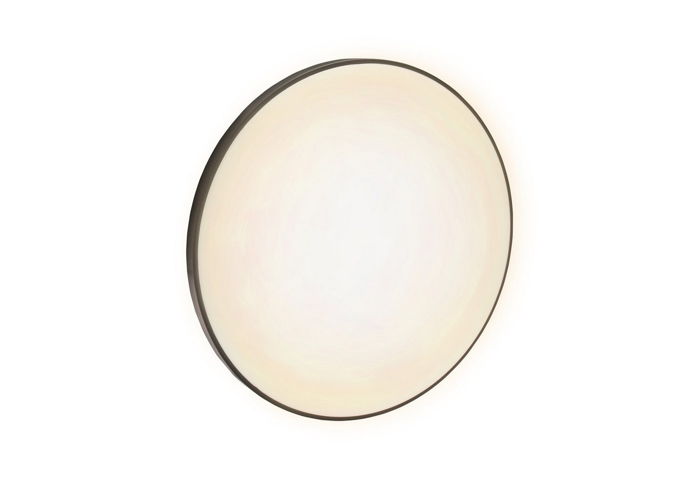 Spectrum Aufbauleuchte LED schwarz & weiß Deckenleuchte IP54 40W 5300lm Warmweiß 3000K rund, Ja, Warmweiß, Schutzart IP54, Ring(schwarz/weiß) austauschbar, Spritzwassergeschützt von Spectrum