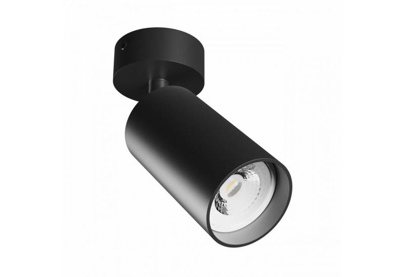 Spectrum Aufbauleuchte Wandleuchte SQUALLA VARIOSA GU10 schwenkbar IP20 rund schwarz max. 10W, Kein Leuchtmittel enthalten, Schwenkbar von Spectrum
