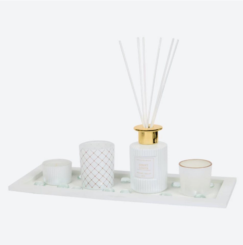 Spectrum Duftstäbchen 7-teiliges Duftset mit Tablett Diffuser und Teelicht Aroma Set (7-St) von Spectrum