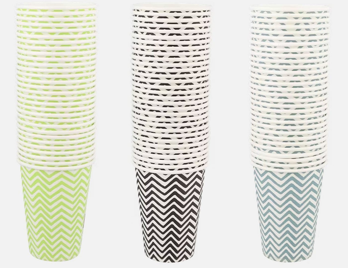 Spectrum Einwegbecher Papierbecher zigzag 200 ml 60 Stück Pappbecher Trinkbecher von Spectrum