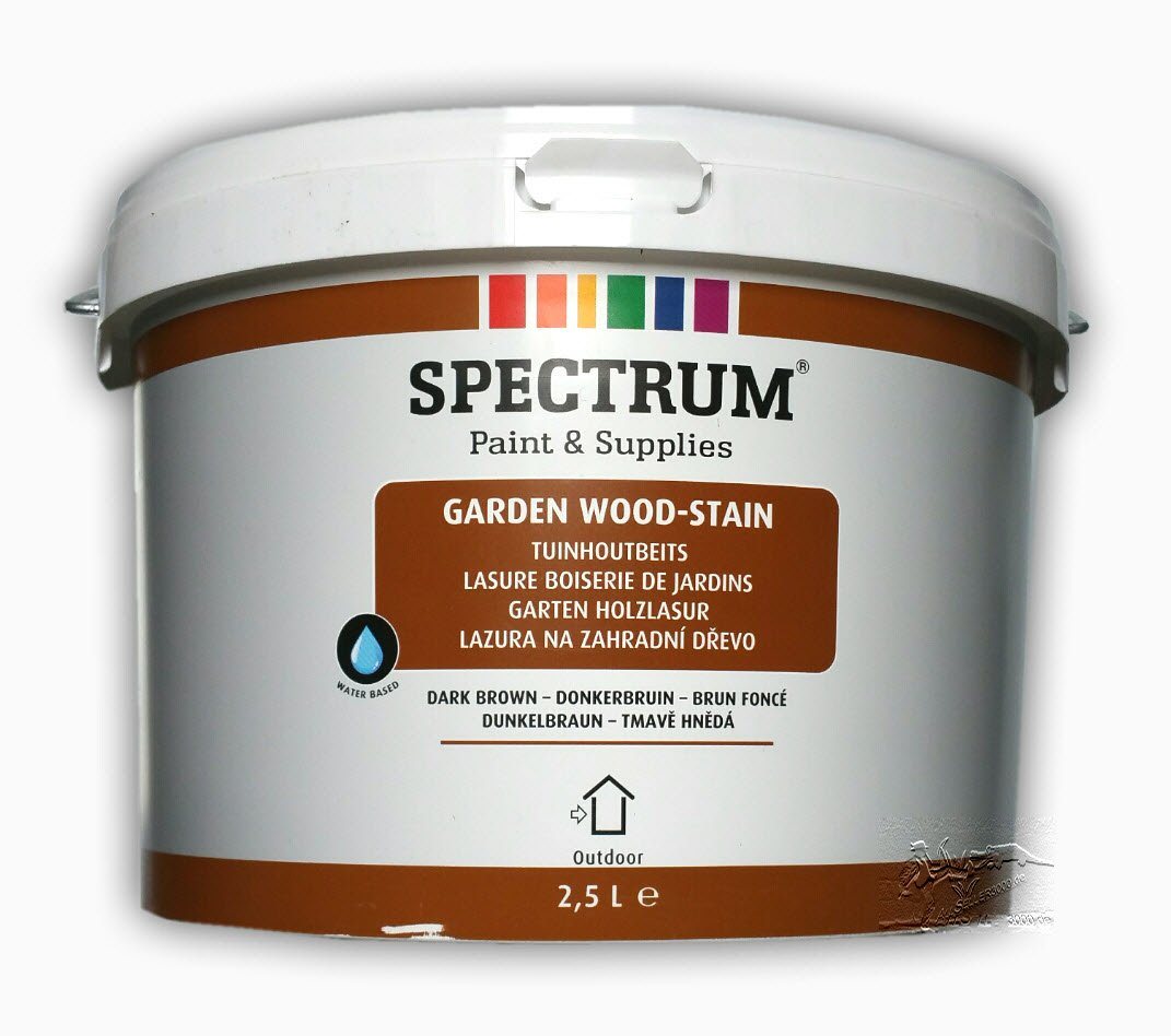 Spectrum Holzbeize Acryl Holzlasur 2,5l dunkelbraun von Spectrum
