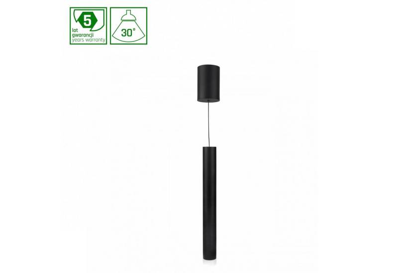 Spectrum LED Deckenleuchte 11W Deckenleuchte 1070lm schwarz 30° verstellbar 230V IP20 Warm 2700K, Leuchtmittel fest integriert, Warmweiß, Höhenverstellung von 0 - 160 cm von Spectrum