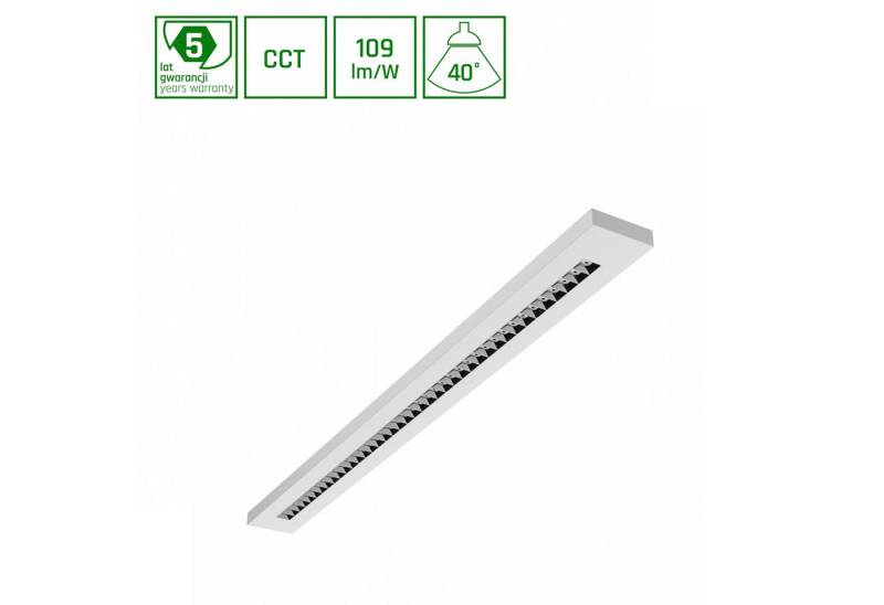 Spectrum LED Deckenleuchte LED 120cm Deckenleuchte 20-40W 4350lm weiß 40° IP20 2700-6000K CCT, Leuchtmittel fest integriert, CCT, einstellbare Lichtfarbe (CCT) von Spectrum