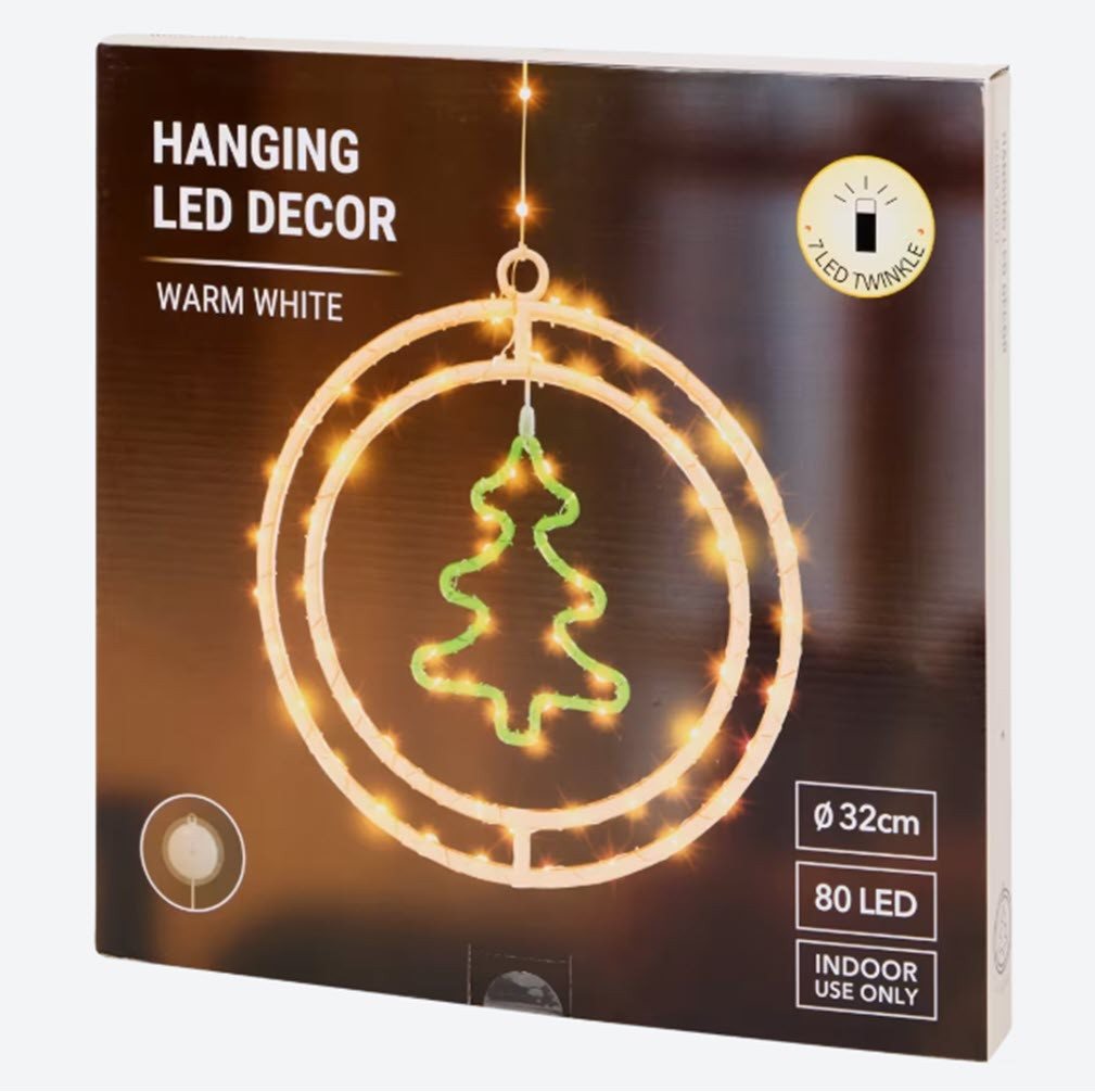 Spectrum LED Dekofigur Deko-Ring hängend 78 LED Durchm. 32 cm Hanging LED Dekor, LED fest integriert, warmweis Spectrum LED Dekofigur Deko-Ring hängend 78 LED Durchm. 32 cm Hanging LED Dekor, LED fest integriert, warmweis von Spectrum