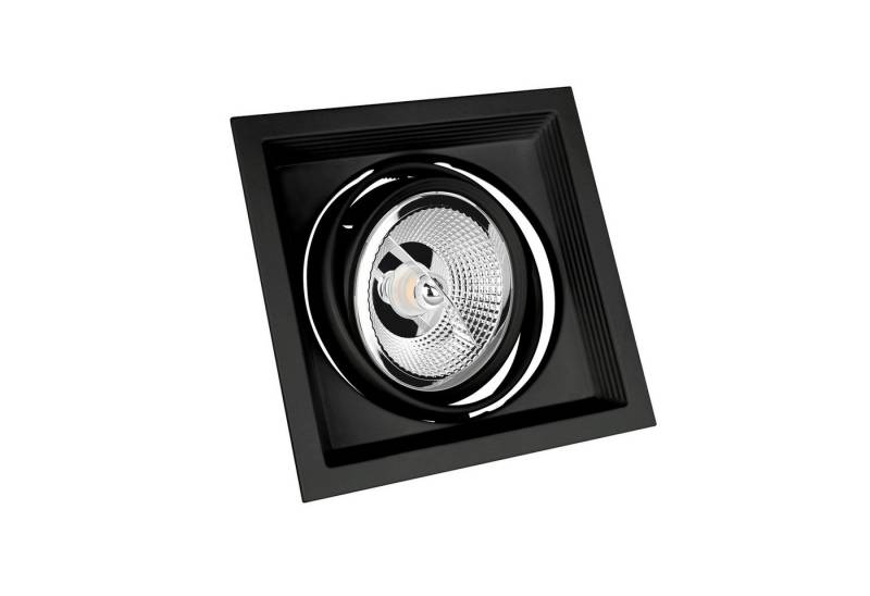 SpectrumLED LED Einbaustrahler LED GU10 AR111 Einbaustrahler max. 25W schwenkbar schwarz eckig, schwenkbar von SpectrumLED