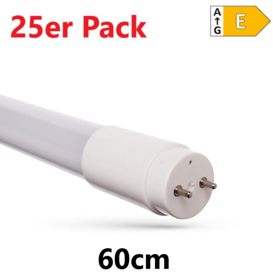 Spectrum LED-Leuchtmittel 25er Pack LED 60cm Röhre G13 Tube Glas T8 8,5w 900lm Kaltweiß 6000K, G13, Kaltweiß von Spectrum