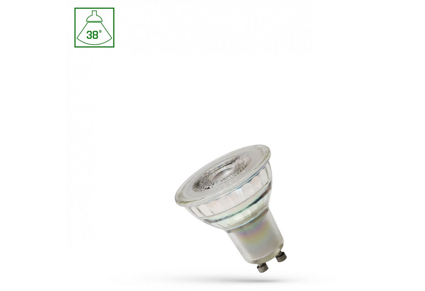 Spectrum LED-Leuchtmittel LED Premium GU10 3,5W=45W 38° Reflektor 265lm Glas 230V Warmweiß 3000K, GU10, Warmweiß von Spectrum