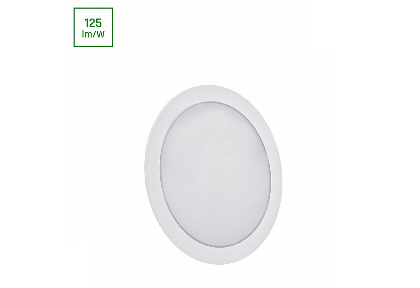 Spectrum LED Panel LED Panel Algine Einbauleuchte 12W rund weiß 1500lm IP20 Warm 3000K, LED fest integriert, Warmweiß, Deckenlampe von Spectrum